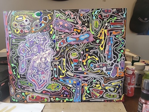 Modern hand made acrylic - made,